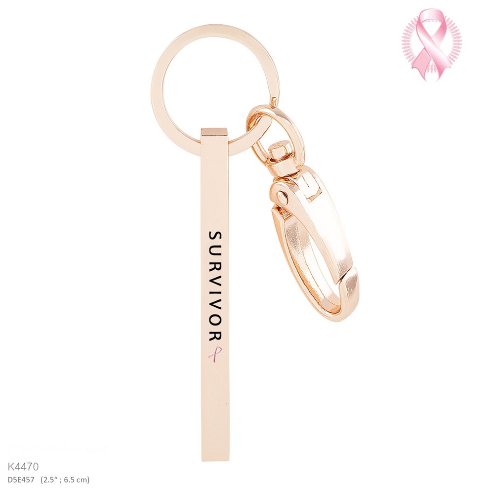 SURVIVOR -Inspirational Message Brass Keychain